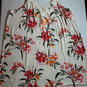 NWT Soma XXL Cream Lace Floral Chemise